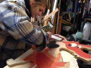 Atelier peinture des panneaux